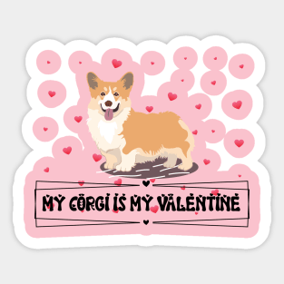 cute corgi valentine lover Sticker